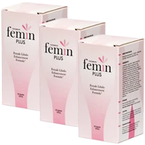 Femin Plus Paquete Estándar: 3 botellas para revitalizar tu deseo y mejorar tu vida íntima.