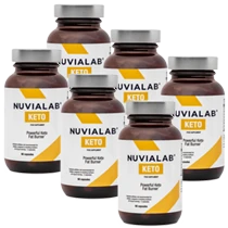Pack ahorro de 6 botellas de NuviaLab Keto para adelgazar.