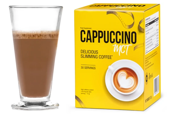 Taza de Cappuccino MCT humeante: café para adelgazar y quemar grasa.