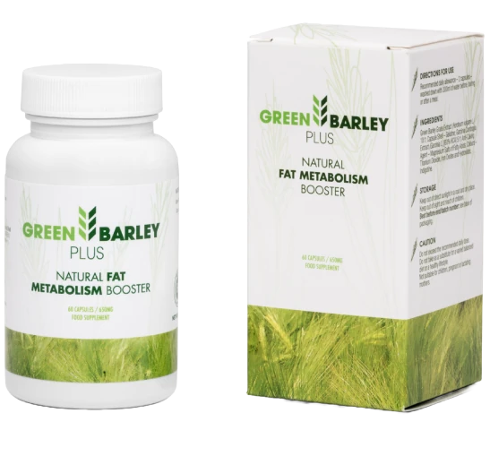 Envase principal de Green Barley Plus para control de peso