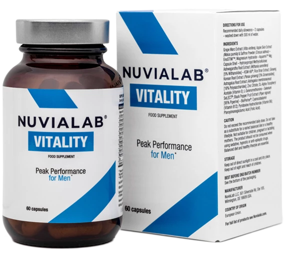 NuviaLab Vitality - Suplemento para vitalidad masculina