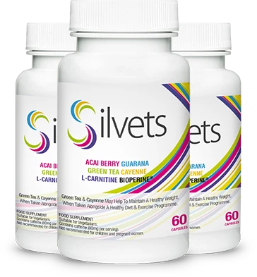 Silvets: Tres botes del suplemento natural líder para adelgazar y quemar grasa.